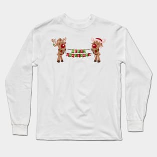 Holiday Reindeers Long Sleeve T-Shirt